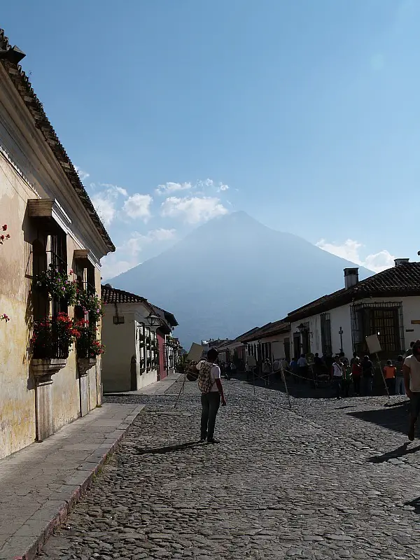 Volcano views in Antigua, Guatemala