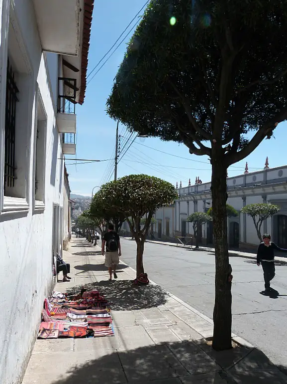 Quiet street in Sucre, Southern Bolivia