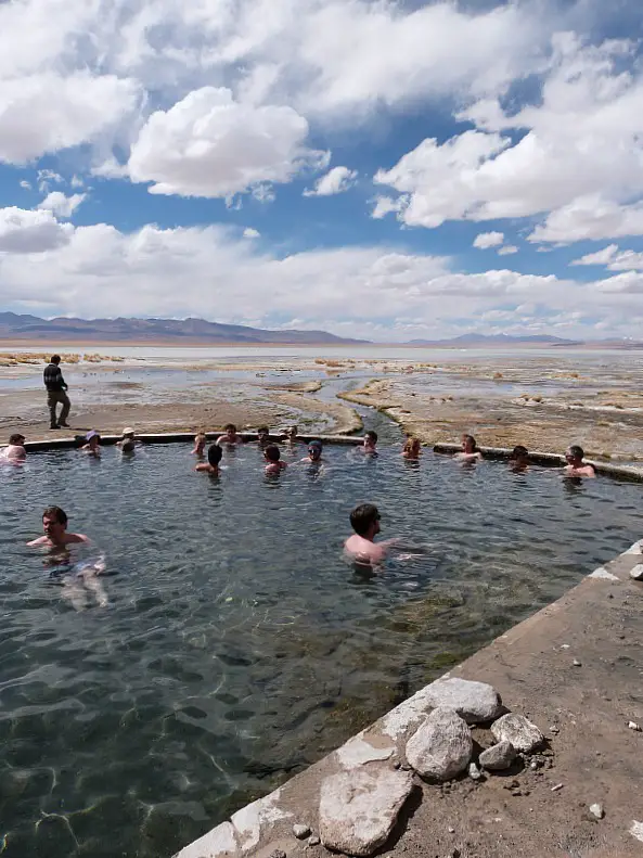 Natural hot springs in south west Bolivia