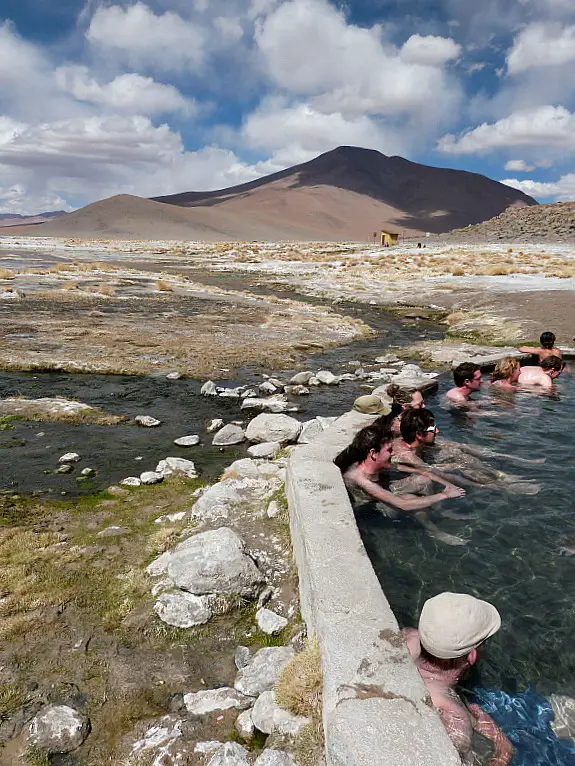 Natural hot springs in south west Bolivia