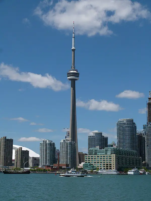 CN Tower in Toronto from the Harbour Islands ferry