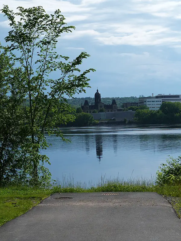 The river in Fredericton, New Brunswick