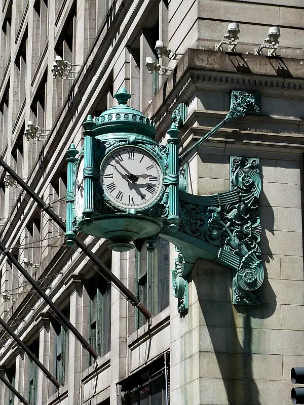 Beautiful old clock in Chicago