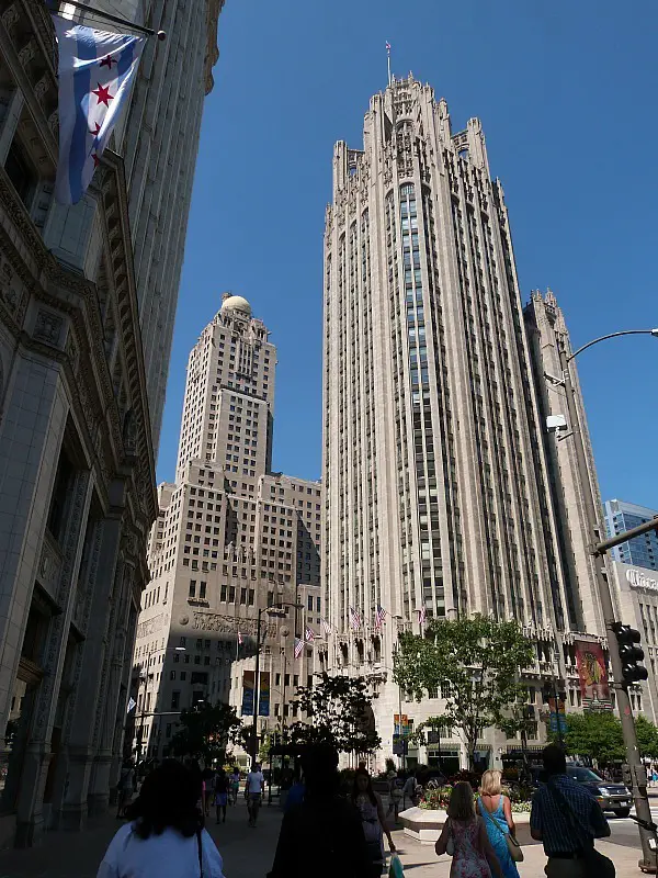 The gothic Tribune Tower in Chicago