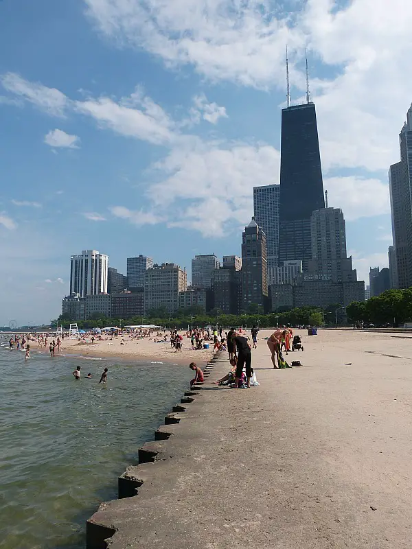 Hanging by the beach in Chicago