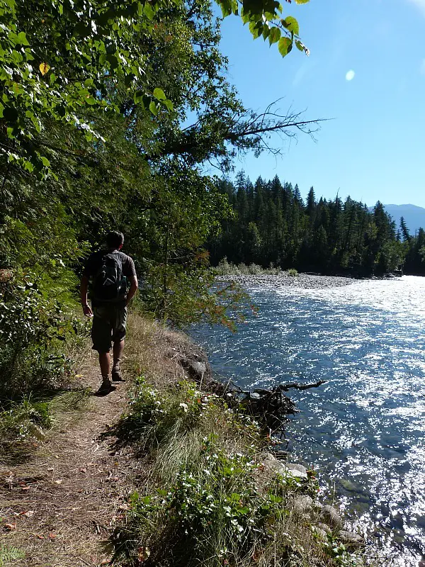 Hiking in Roderick Haig-Brown Provincial Park in the Shuswap Lake Region of British Columbia