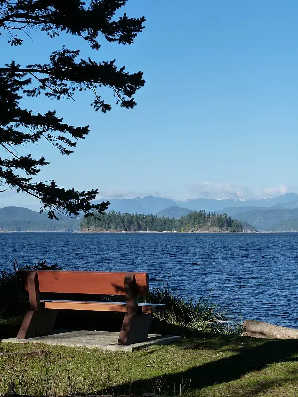 View from Rebecca Spit on Quadra Island, Canada
