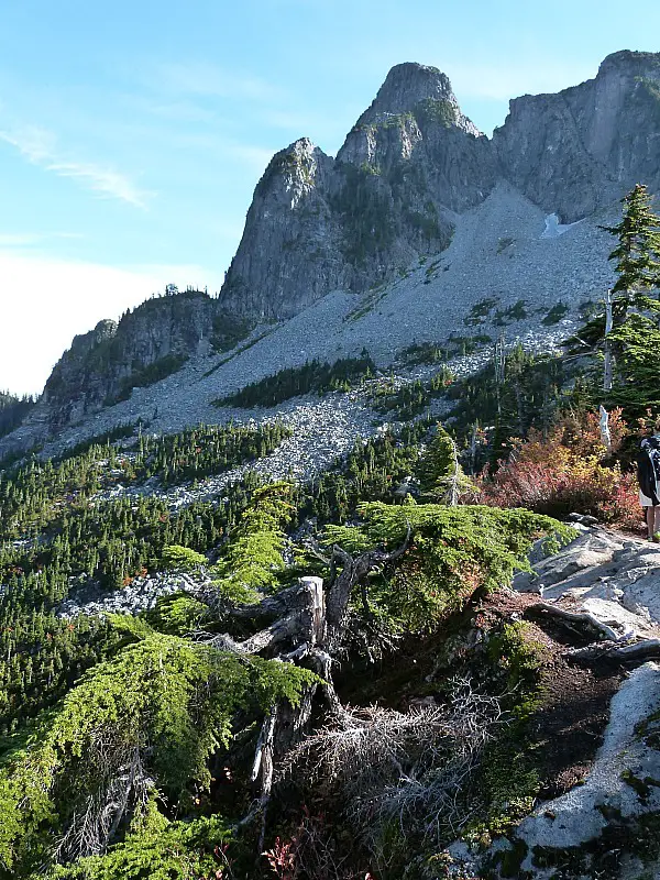 Hiking to the Lions in the mountains near Vancouver, Canada