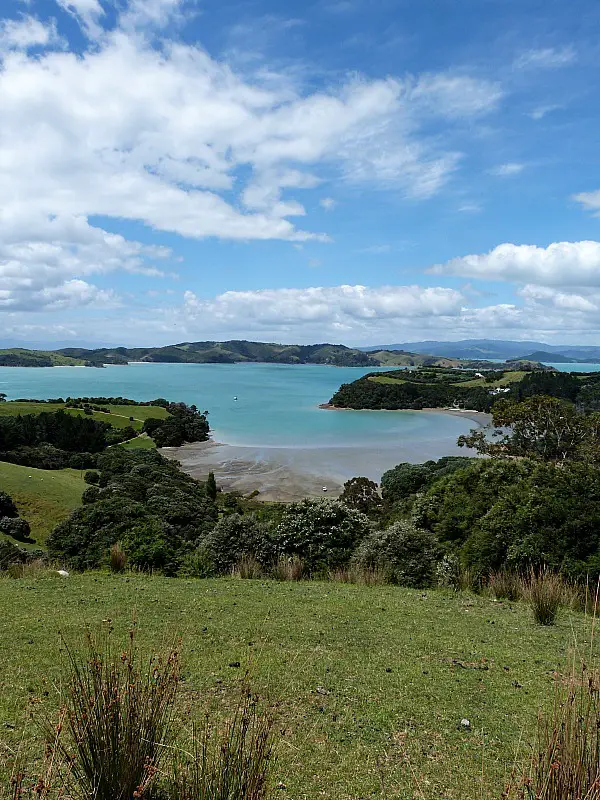 Hiking on Waiheke Island in Auckland affords gorgeous views
