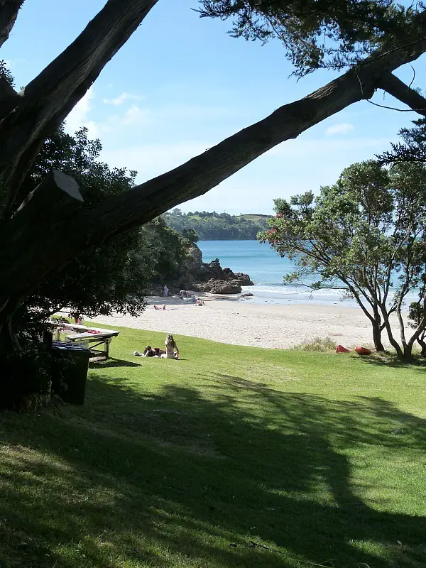 Little Oneroa beach on Waiheke Island in New Zealand