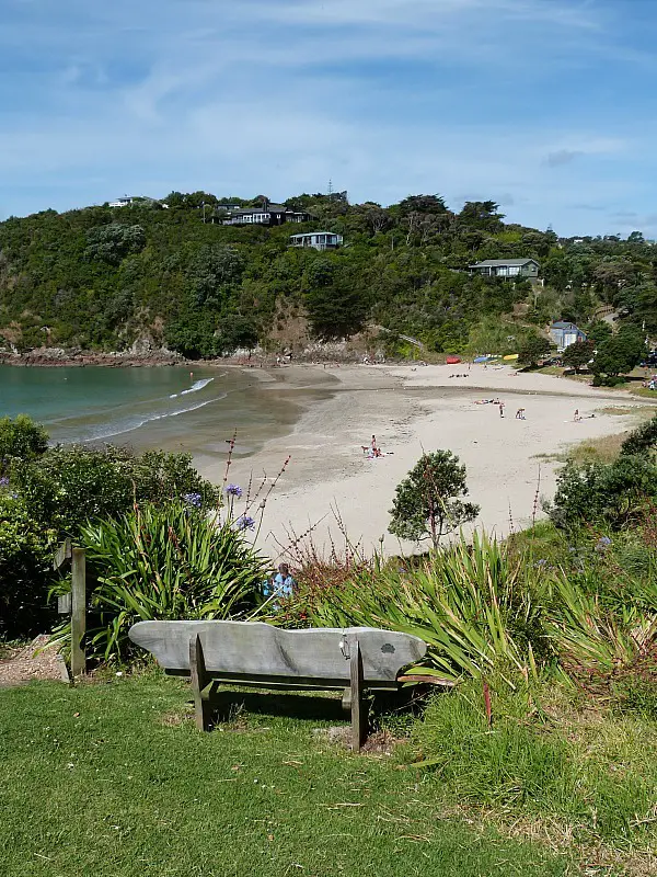 Little Oneroa beach on Waiheke Island in New Zealand