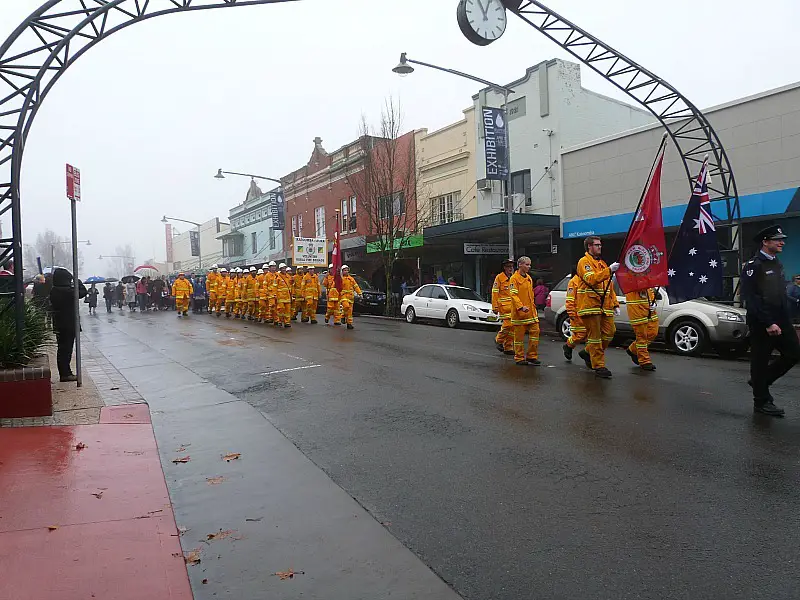ANZAC Day parade in Katoomba in the Blue Mountains of Australia
