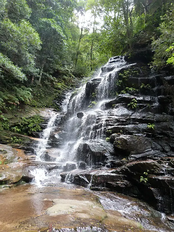 Hiking to Wentworth Falls in the Blue Mountains of Australia