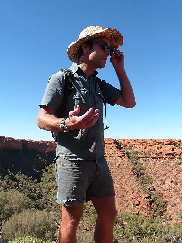 My brother the Tour Guide at Kings Canyon in the Australian Outback