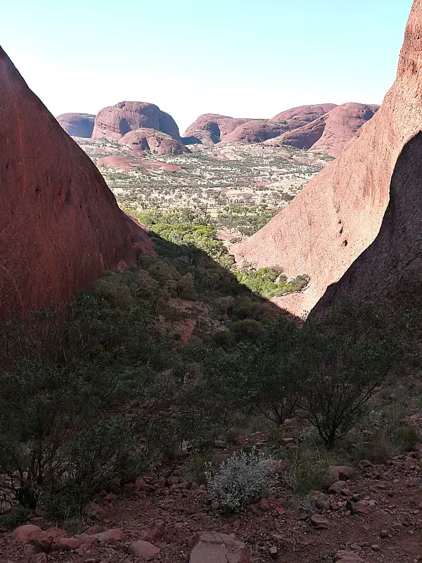Viewpoint we hiked to at Kata Tjuta on day two of our Uluru camping tour