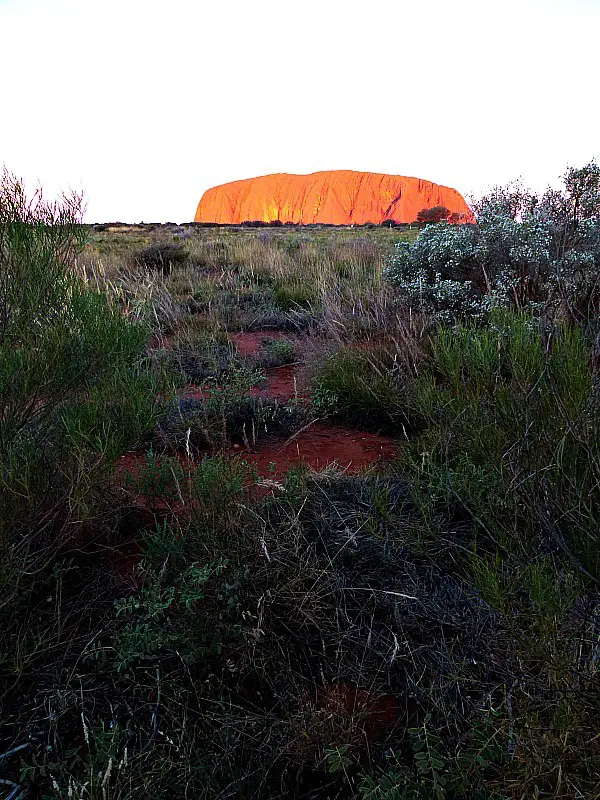 Sunset over Uluru on night one of our Uluru tour