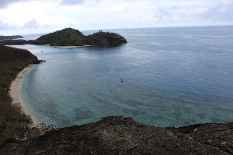 Views while hiking on Barefoot Island in the Yasawa Islands of Fiji