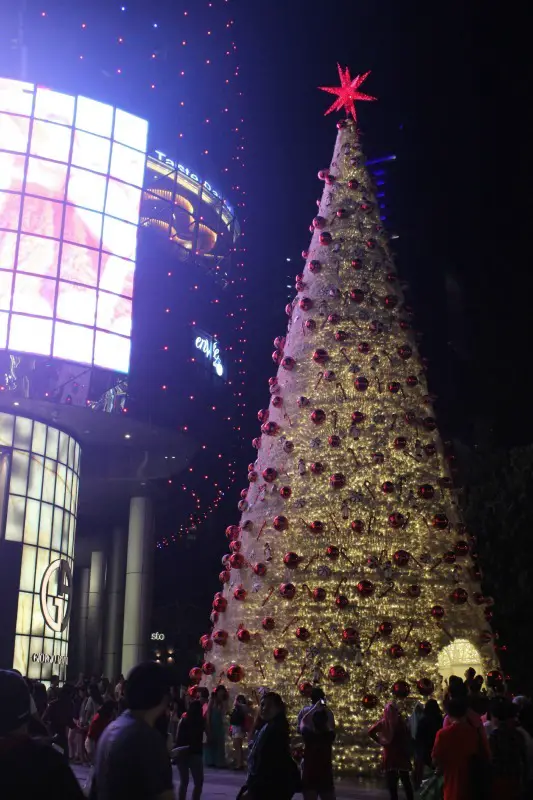 Christmas decorations along Orchard Road in Singapore