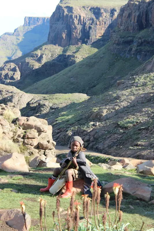 Local kid in Sani Top Lesotho