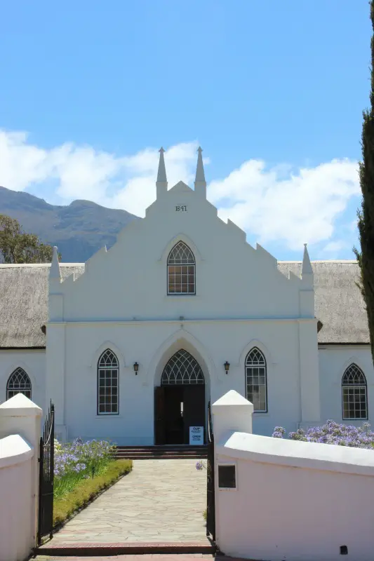 Beautiful Franschhoek in the Cape Winelands near Cape Town