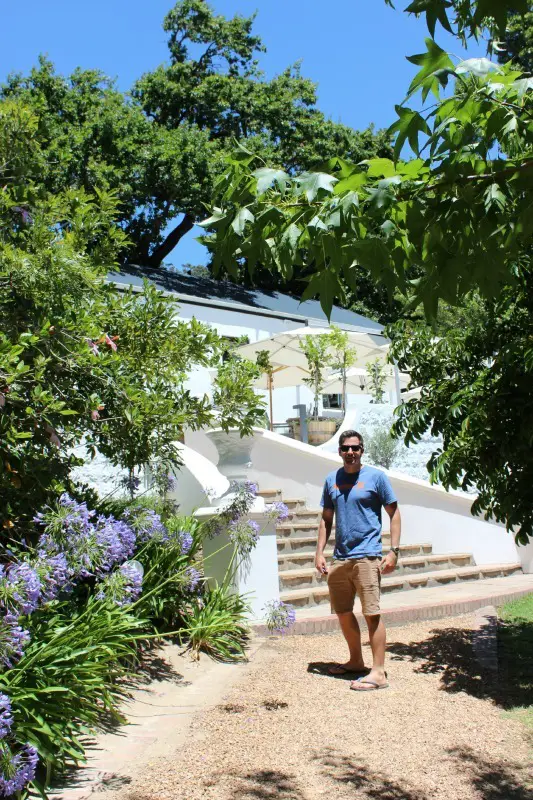 Entering Mont Rochelle Winery in the Cape Winelands