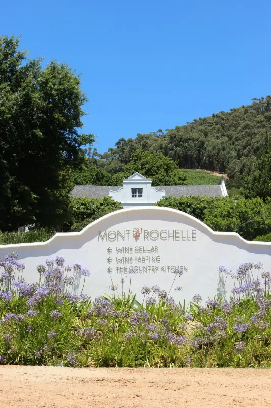 Mont Rochelle Winery in Franschhoek near Cape Town