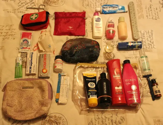 Toiletries - part of my Summer Packing List for three months in North America