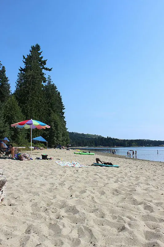Beach time at Porpoise Bay, Sechelt on the Sunshine Coast of British Columbia during month two of digital nomad life