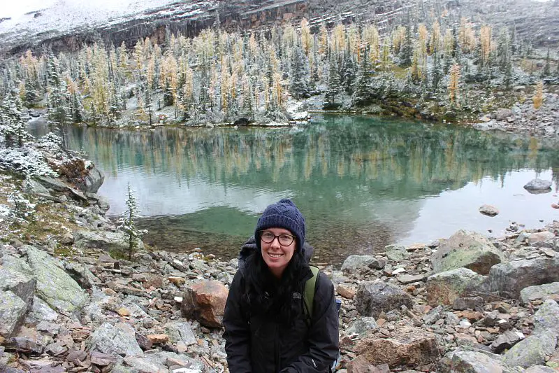 Early snow above Lake O'Hara during month three of digital nomad life