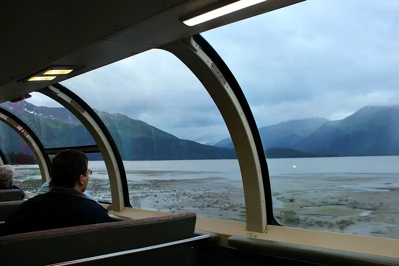 View from the Alaska Railroad to Seward Alaska