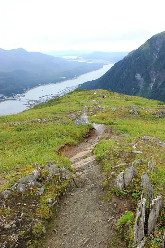 Beautiful views from Mt Roberts above Juneau in the rain