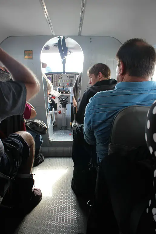 Inside the Otter plane on my Denali Flightseeing tour with Talkeetna Air Taxi