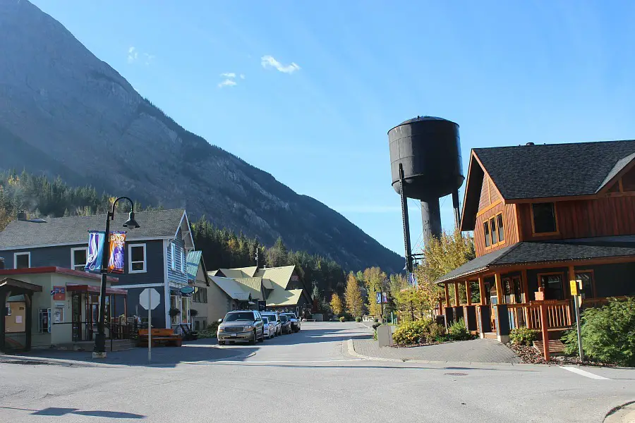 Downtown of the village of Field, BC