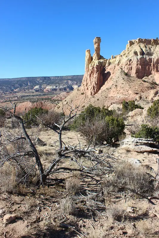 Chimney Rock hike in Ghost Ranch New Mexico during month 17 of digital nomad life