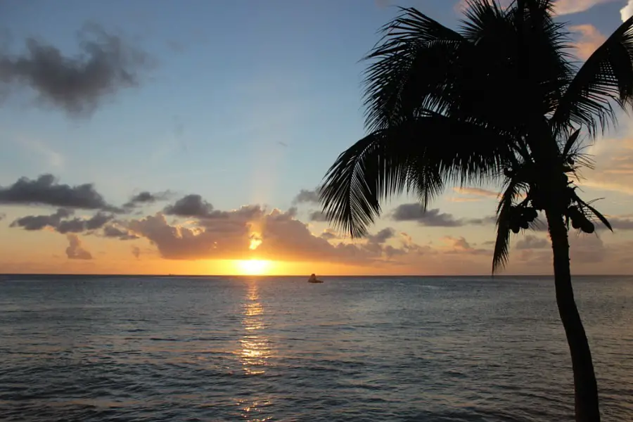 Sunset in Barbados during month eighteen of Digital Nomad Life
