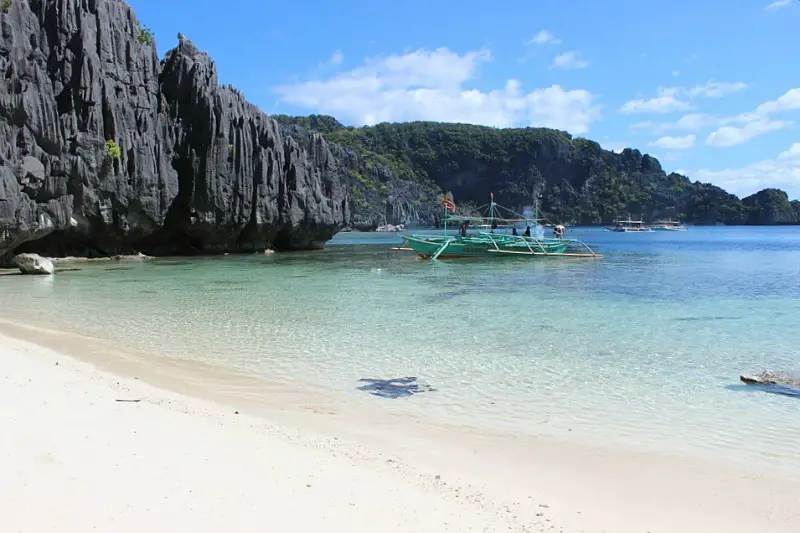 One of the beaches on the El Nido Island hopping tour in the Philippines