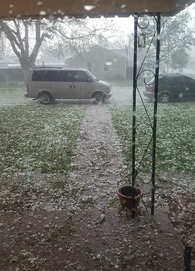 Crazy Denver hail storm