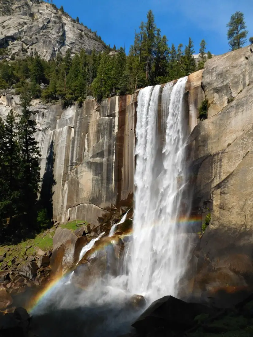 Hiking to Vernal Fall in Yosemite National Park during month 27 of digital nomad life
