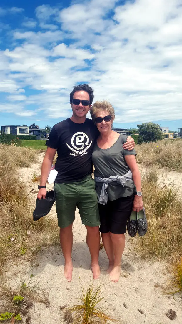 Hanging out with my Mum and brother in Papamoa during month twenty nine of Digital Nomad Life