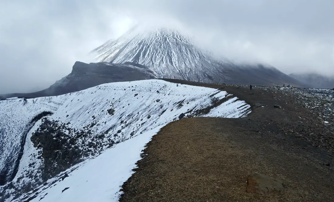 Hiking up to Red Crater on the Tongariro Northern Circuit