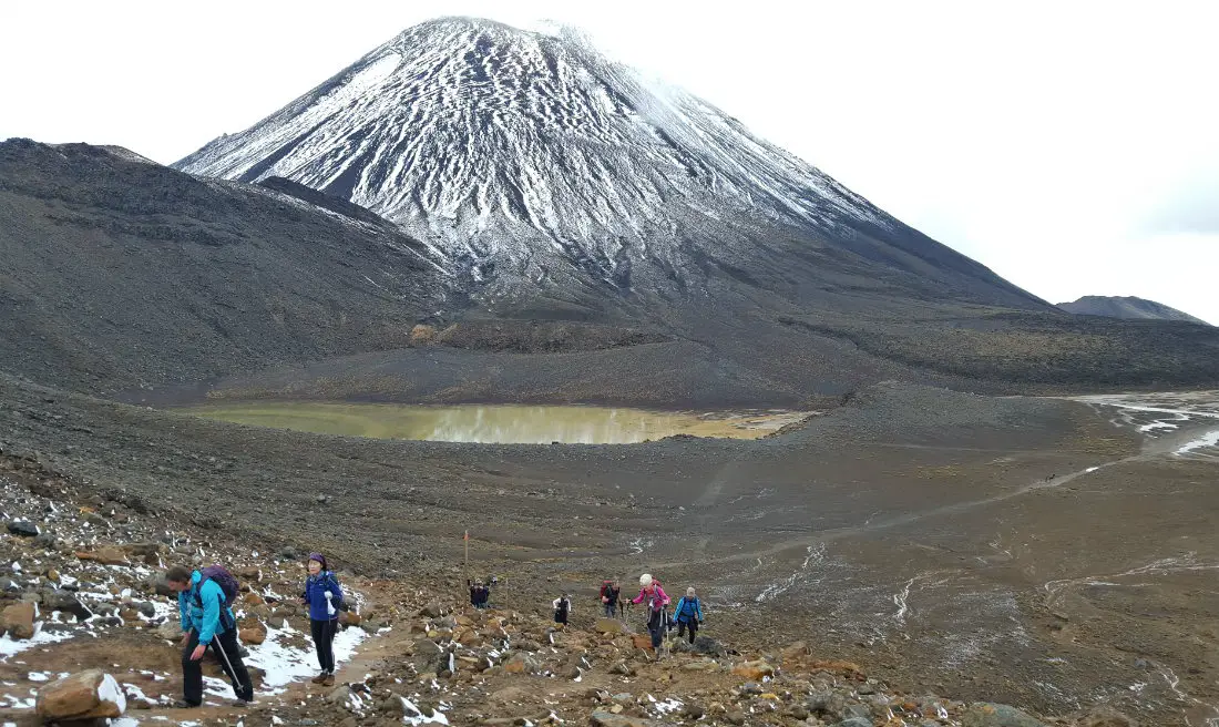 Descending from Red Crater to South Crater on the Tongariro Northern Circuit
