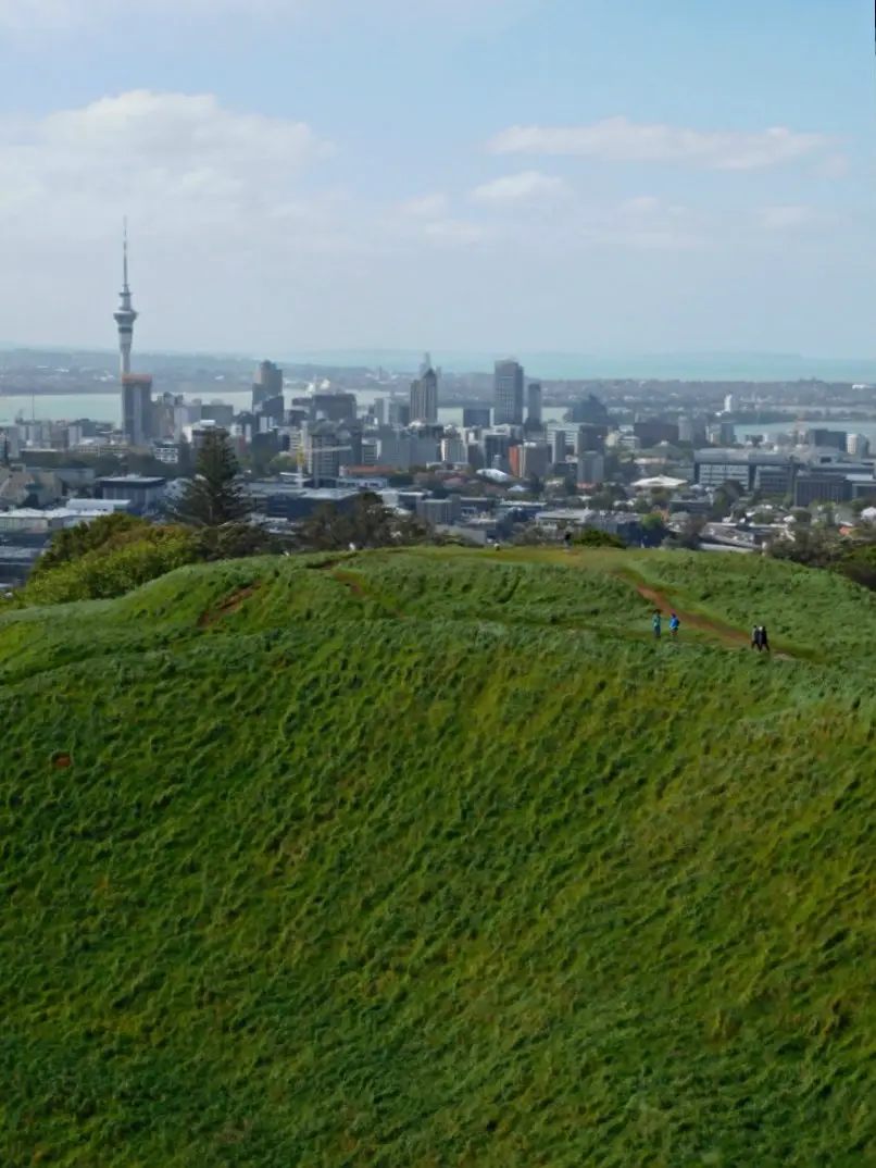 Hiking up Mt Eden during month thirty of Digital Nomad Life