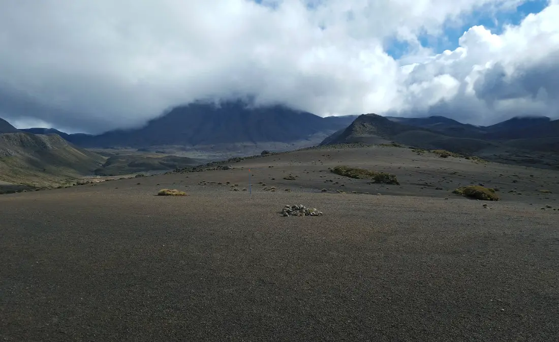 Volcanic gravel field on the Tongariro Northern Circuit