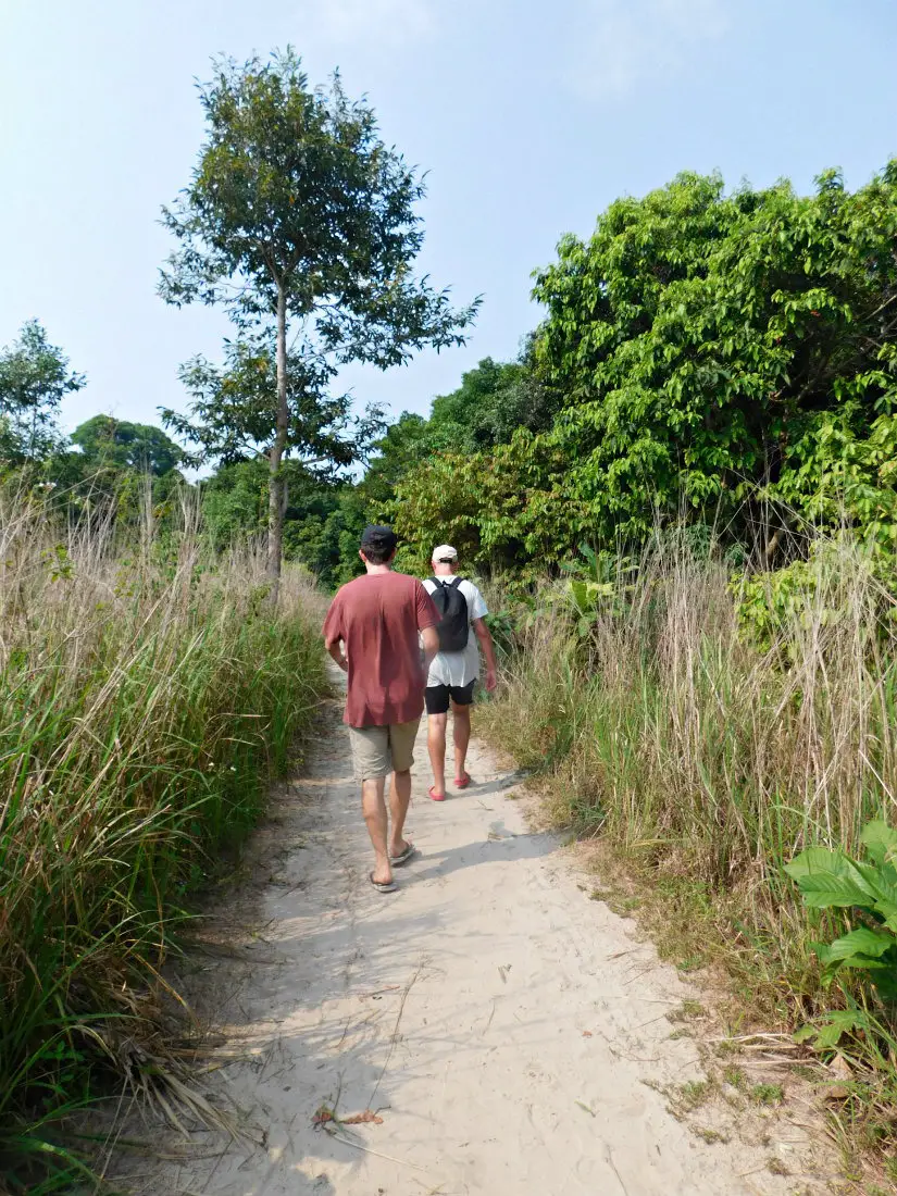Hiking trail on Koh Rong Sanloem in Cambodia 