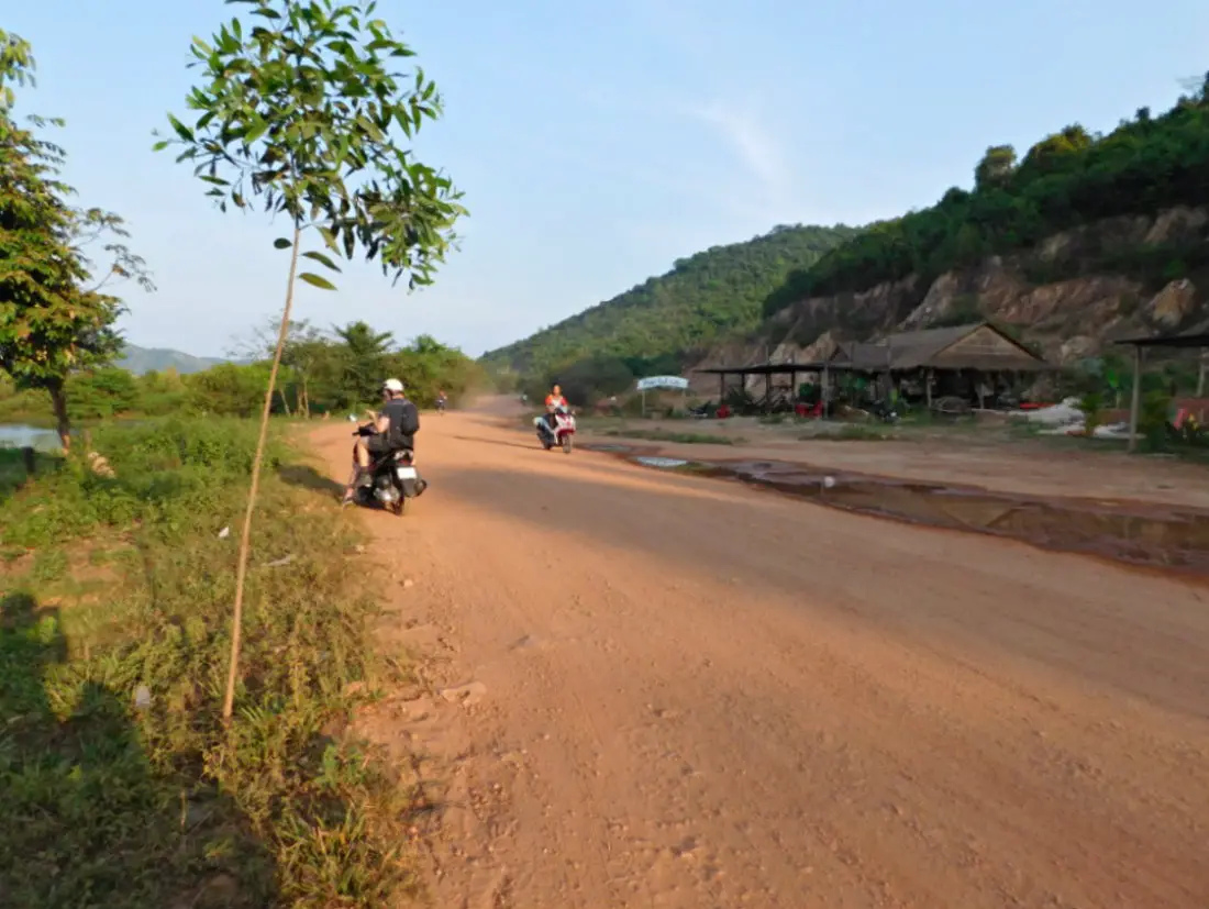 Exploring the Cambodian countryside by scooter is one of the best things to do in Kampot
