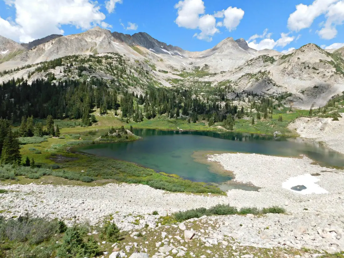 Gorgeous Copper Lake on the hike from Crested Butte to Aspen