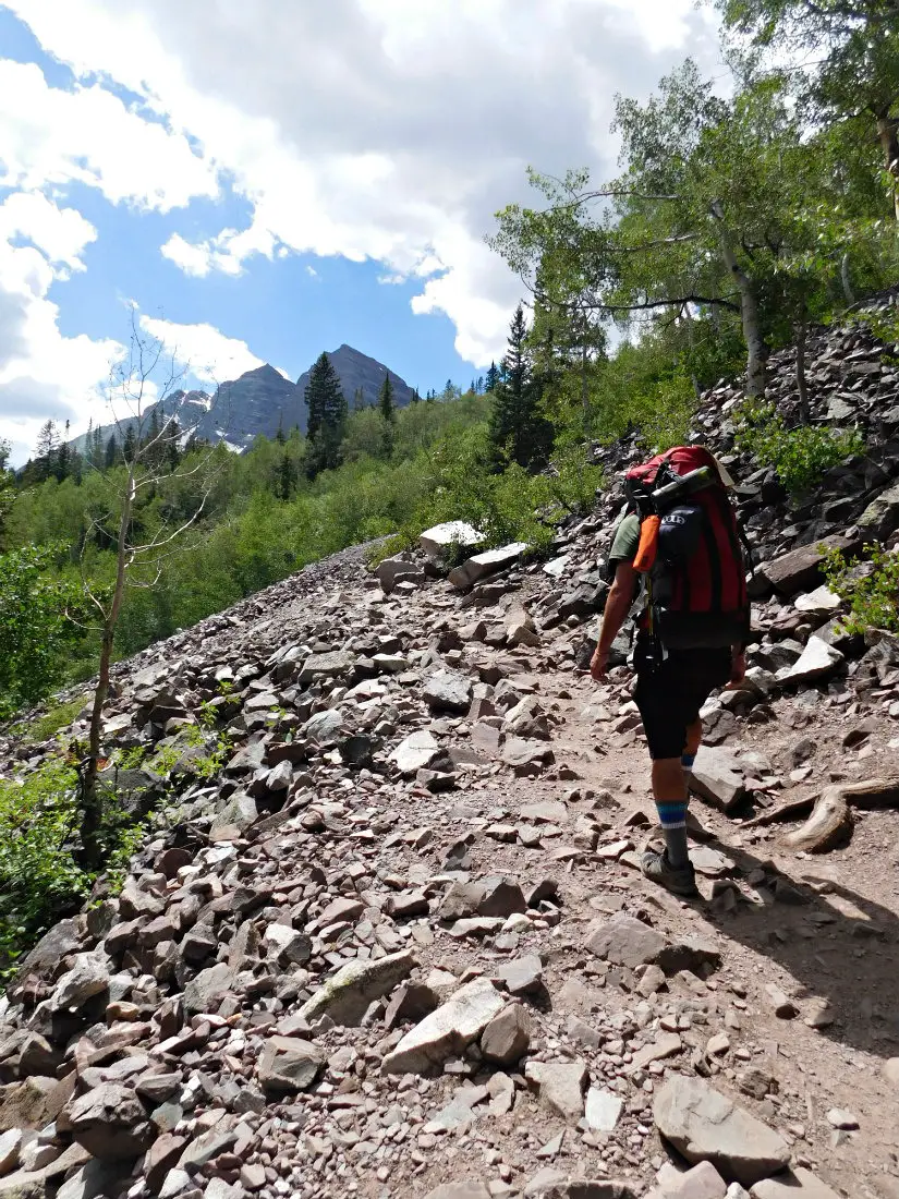 The first section of the hike from Aspen to Crested Butte in Maroon Bells