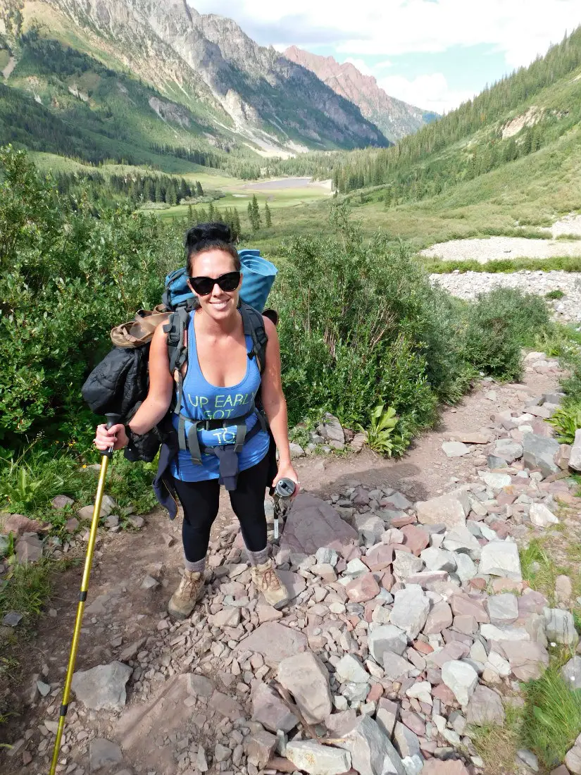 Hiking up to West Maroon Pass on the hike from Aspen to Crested Butte