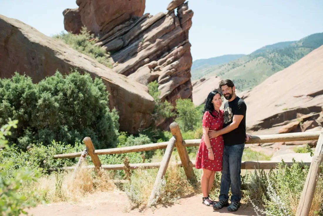Engagement photos at Red Rocks, Colorado