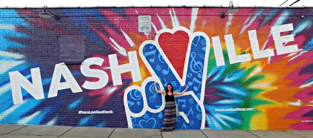Hunting out the street art in Nashville during month thirty eight of Digital Nomad Life